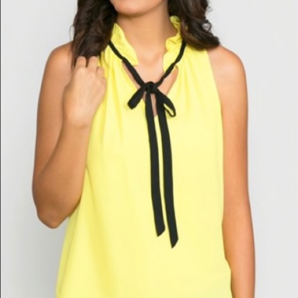 Sunshine yellow sleeveless top